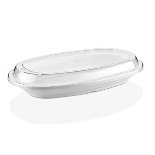 овальное, глубокое, с прозрачной крышкой, штабелируемое