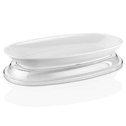 овальное, глубокое, с прозрачной крышкой, штабелируемое