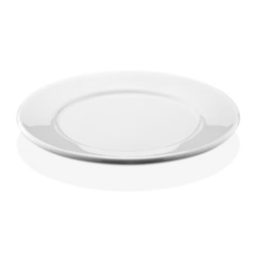 плоская, белая