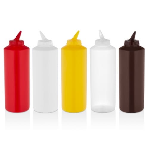 для соуса со скошенным наконечником, цвета: прозрачный, белый, красный, желтый, коричневый