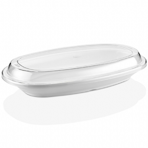 овальное, глубокое, с прозрачной крышкой, штабелируемое