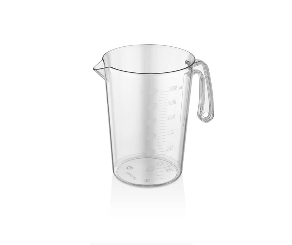 мерный со шкалой, ручкой и носиком