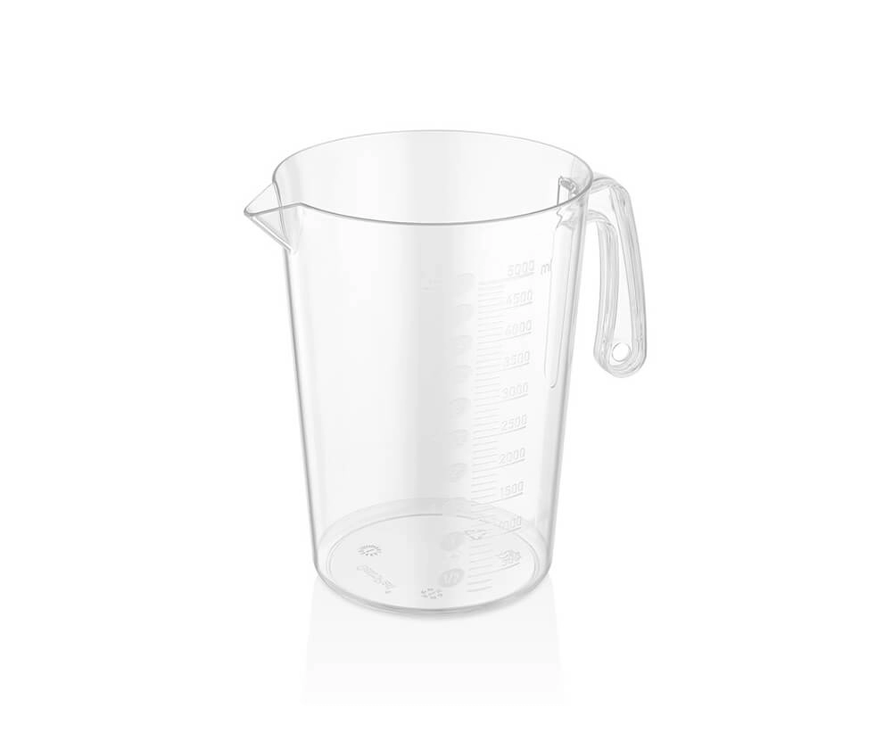 мерный со шкалой, ручкой и носиком